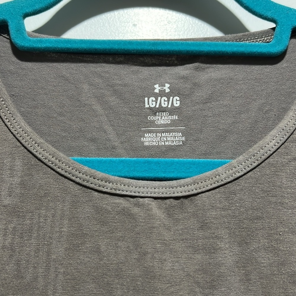 NWOT Project Rock Large Gray Sleeveless Crop Tank Top - Picture 2 of 4